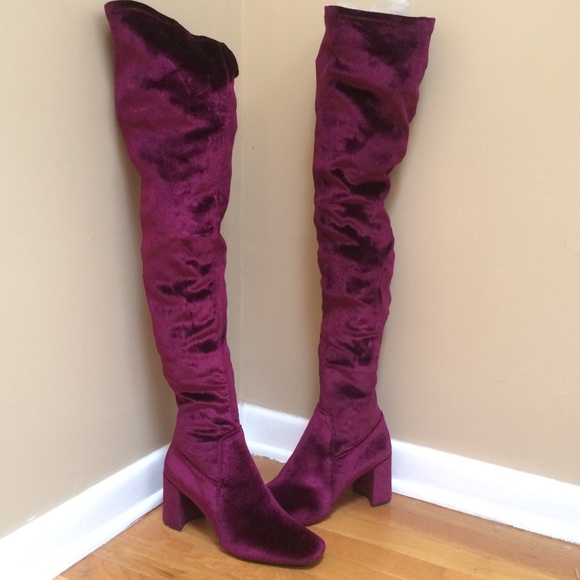 Jeffrey Campbell Shoes - JEFFREY CAMPBELL Cienega Velvet Over The Knee Boot